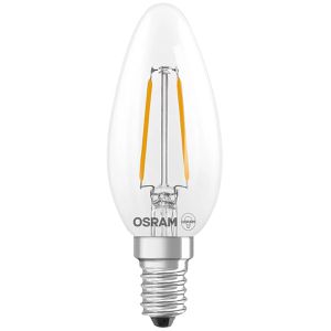 OSRAM LED-Lampe Retrofit Classic B Filament, E14, 1,8W ersetzt 25W, warmweiß