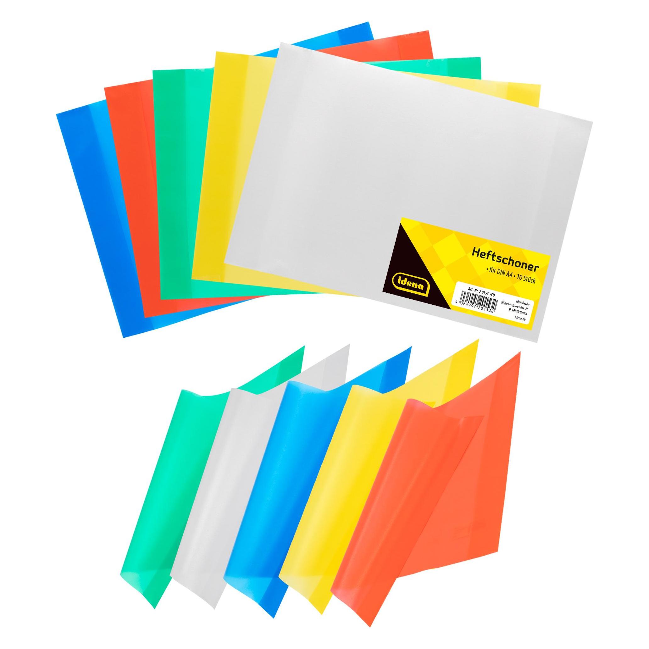 Idena Heftschoner A4 2x 5 Farben transparent (A4, Harter Einband) (38613004)