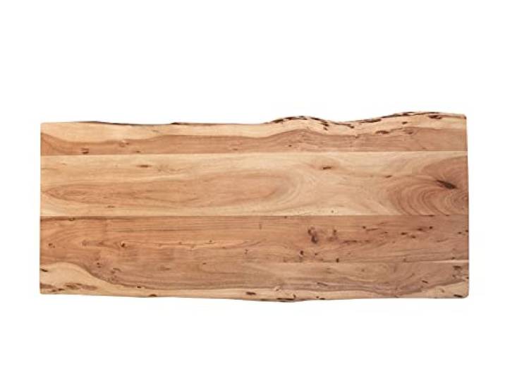 SAM Holzplatte Emilia 140x60 cm Akazie Natur lackiert Baumkante Tischplatte Baumkanten-Platte, Akazienholz naturfarben massiv, für Heimwerker, Arbeitsplatten, Tische & Fensterbretter