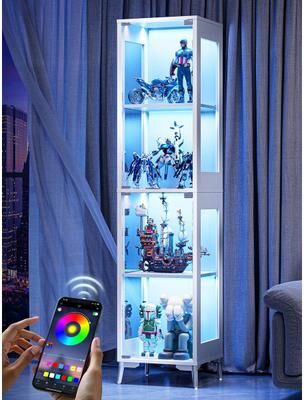 Hansabenne Tall Modern Glass Display Cabinet