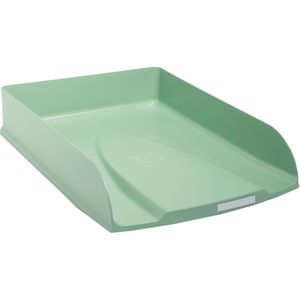 Exacompta Briefablage 11180D, AutentiK, A4+, Salbeigrün, stapelbar, Recycling-Kunststoff