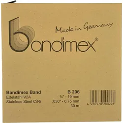 Magni, Klebeband, Stahlband 3/8" V2A-Edelstahl, Rolle a 30m Bandimex (10.50 mm)