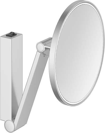 Keuco iLook_move Kosmetikspiegel 17612179004 5-fach Vergrößerung, Aluminium-finish, Wandmodell, beleuchtet, Ø 212 mm