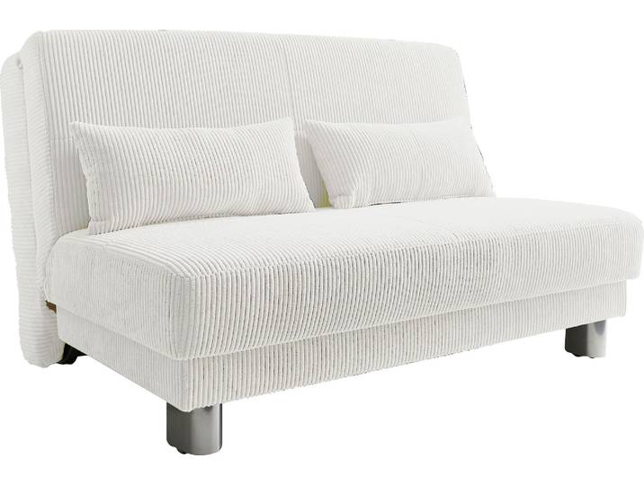Schlafsofa HOME AFFAIRE Gina , weiß, B:160cm H:86cm T:195cm, Sofas, Schlafsofa, mit einem Handgriff vom Sofa zum Bett