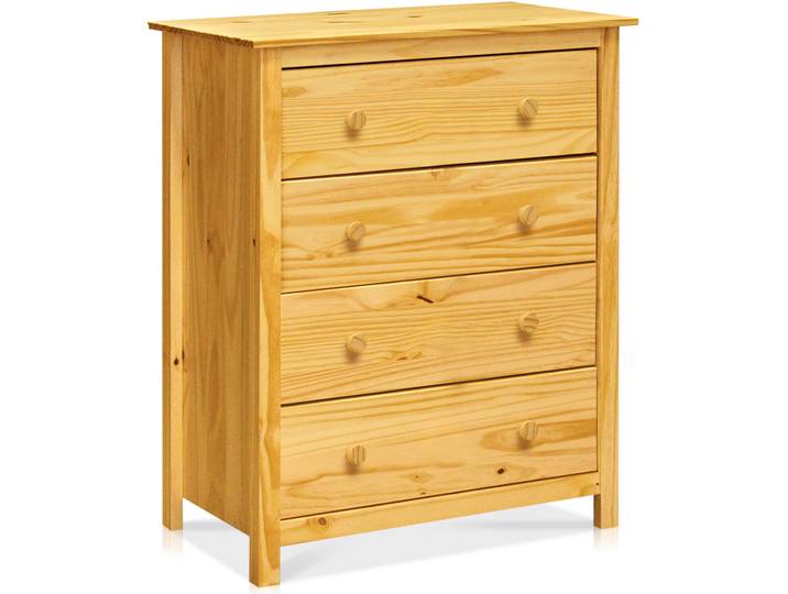 TOBINO Kommode mit 4 Schubladen, Material Massivholz, Kiefer