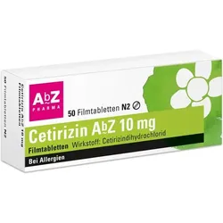 CETIRIZIN AbZ 10 mg Filmtabletten 50 St