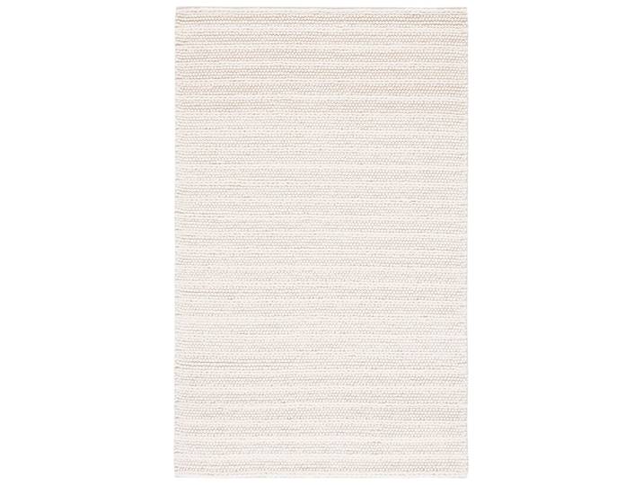 Tapis fibre naturelle en laine blanc, 122 x 183 cm