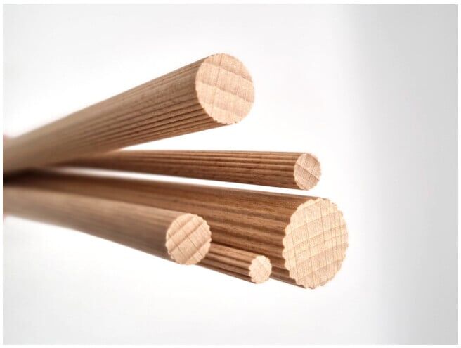 facett Tourillon long en hêtre rainuré 6 x 40 mm (503020K)