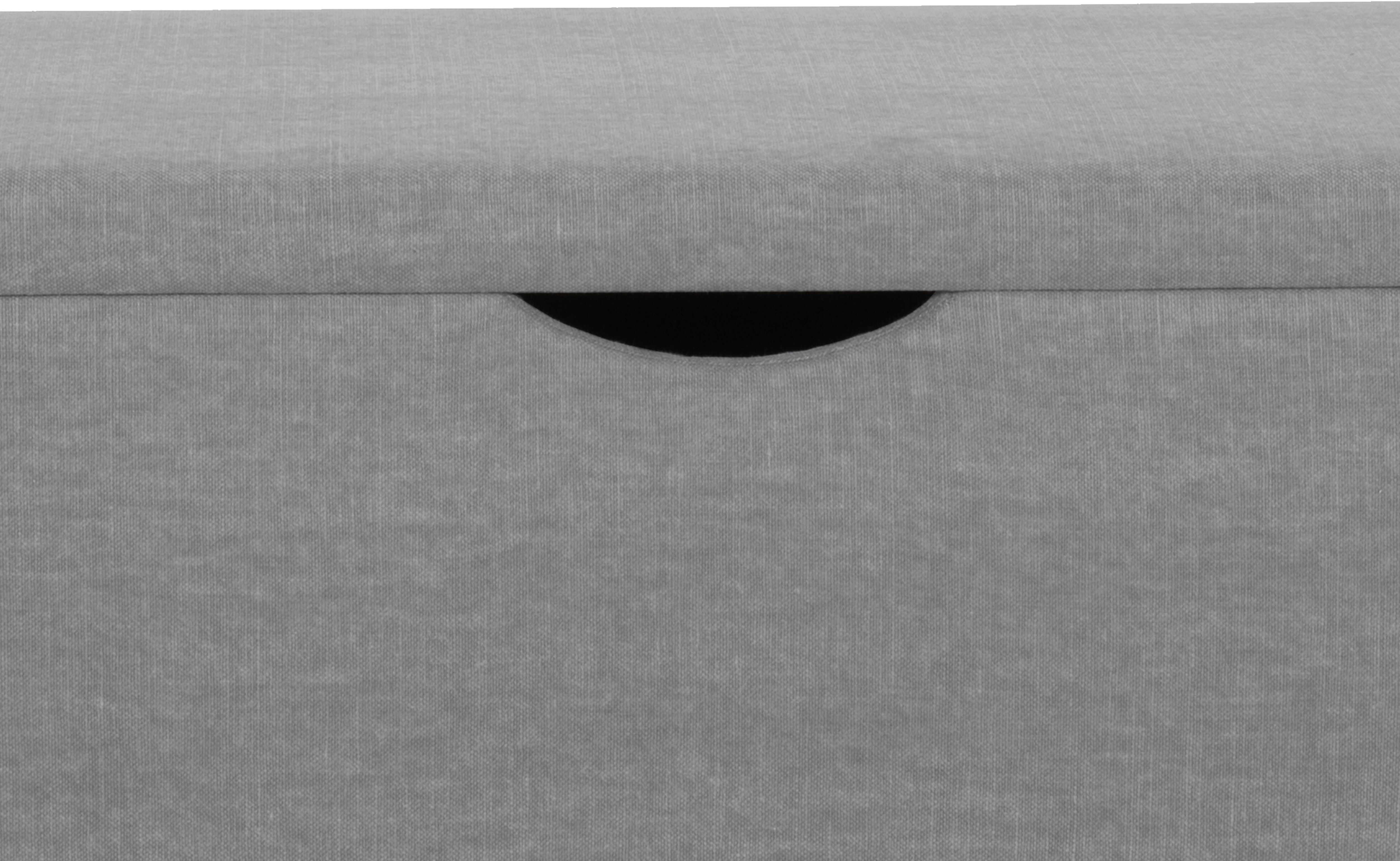 Hockerbank HOME AFFAIRE "Standard", blau (blau, grau), B:120cm H:42cm T:40cm, Struktur fein (100% Polyester) für Bett »Classico«, »Piazza«, »Premium« und »Vega«;Struktur (100% Polyester) für Bett »Crato« und »Lucina«;Struktur (60% Baumwolle, 40% Leinen) f