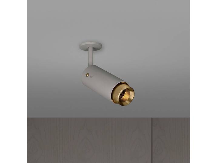 Buster + Punch Exhaust Spot flex grau/messing Spot, dimmbar, alu / grau / zink, für Flurbereich, Edelstahl, Modern, Strahler