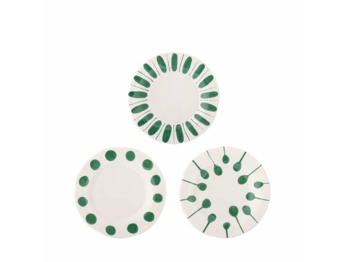 Bloomingville Linora borden groen set van 3 stuks