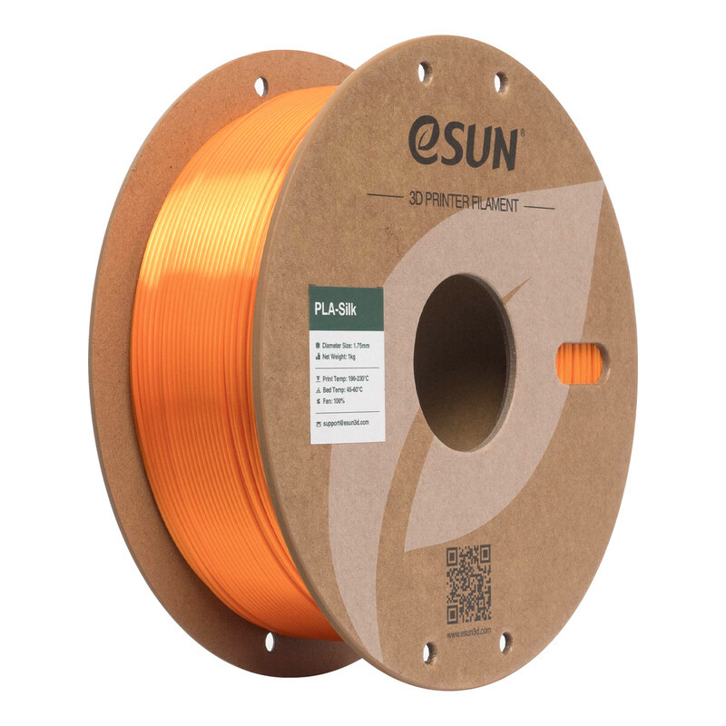 eSUN PLA-Silk Oranje Filament 1,75 mm, Zijdezachte Textuur voor 3D-printers, 1 kg