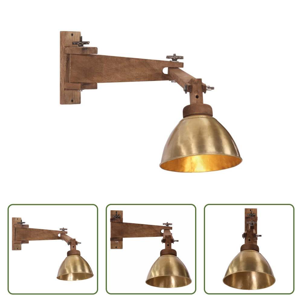 The Living Store Wandlamp, 25W, antiek messing, E27