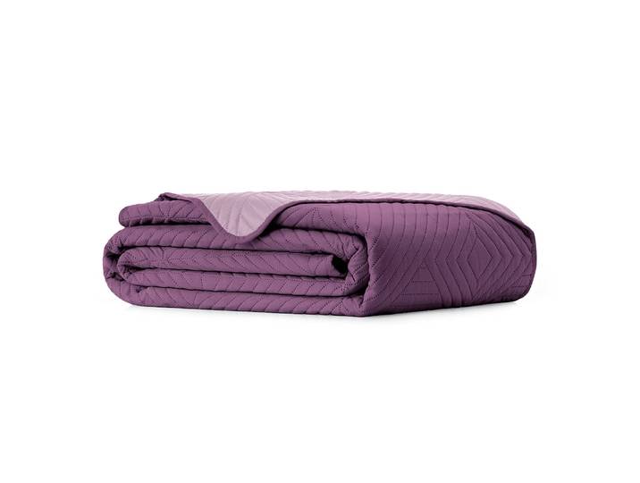 Couverture 170 x 270cm Mauve/Rose foncé/Mauve Microfibre