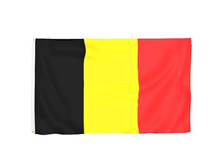 BRUBAKER Hijsvlag België vlag vlag 150 x 90 cm banner met oogjes om te hijsen