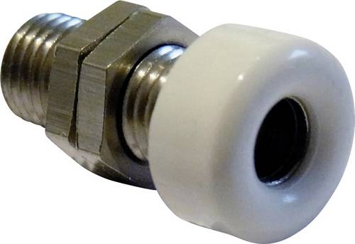 Schnepp Laborbuchse Buchse, Einbau vertikal Stift-Ø: 4mm Weiß