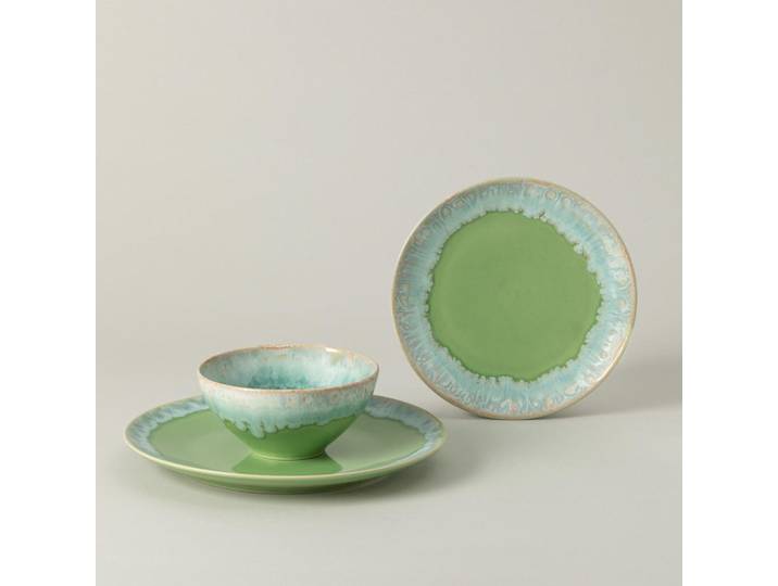 Costa Nova Kombiservice Taormina, Hellgrün, Keramik, 12-teilig, 650 ml, Handmade in Europe, Essen & Trinken, Geschirr, Geschirr-Sets, Kombiservice
