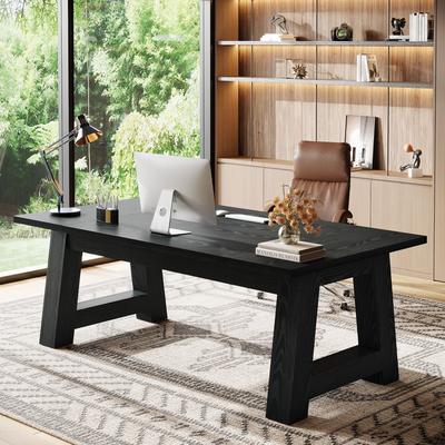 OEM "70.8"" Executive Desk, Large Home Office Computer Desk, Modern Business Workstation Writing Table"