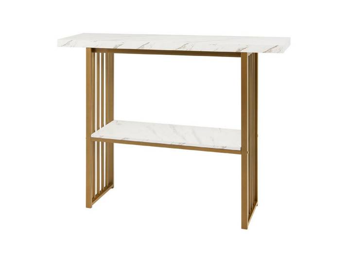 KOMFOTTEU Konsolentisch Flurtisch, mit Metallgestell, 120 x 29,5 x 92,5 cm