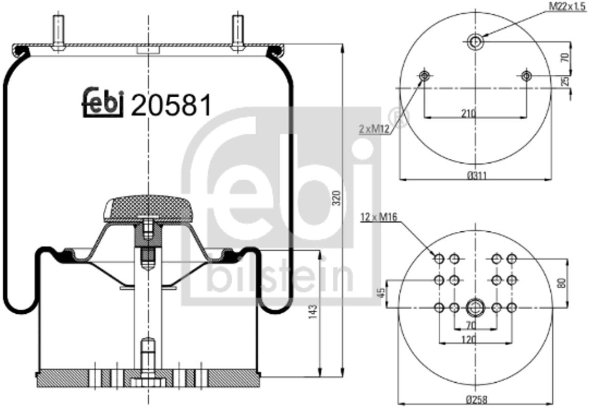 Federbalg, Luftfederung FEBI BILSTEIN 20581