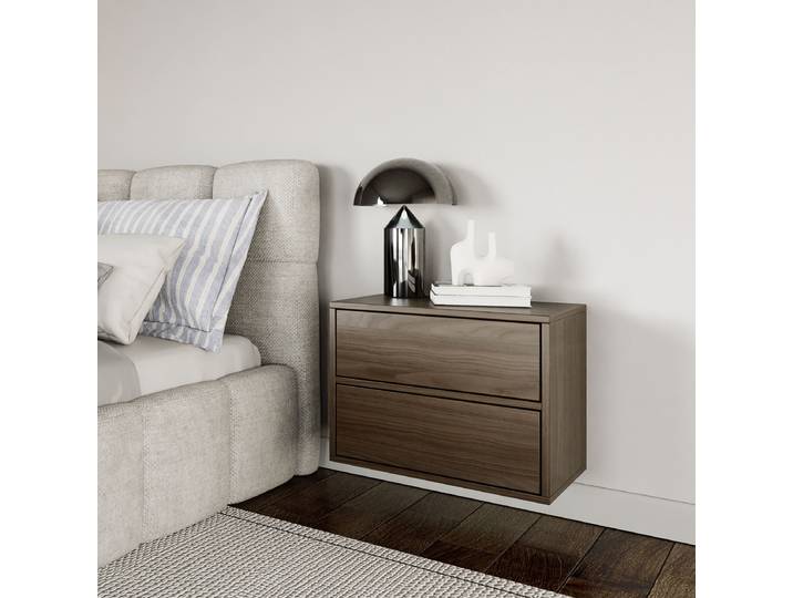Hänge-Nachtkommode Framme 40cm Braun/Eiche Dunkel Dekor