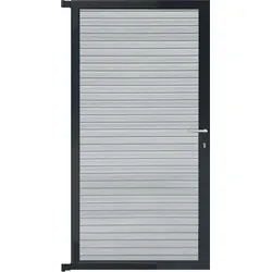 T&J  WAREN-Tor-Komplettset  90  x  173  cm,  Füllung  smoke  white,  Rahmen  anthrazit
