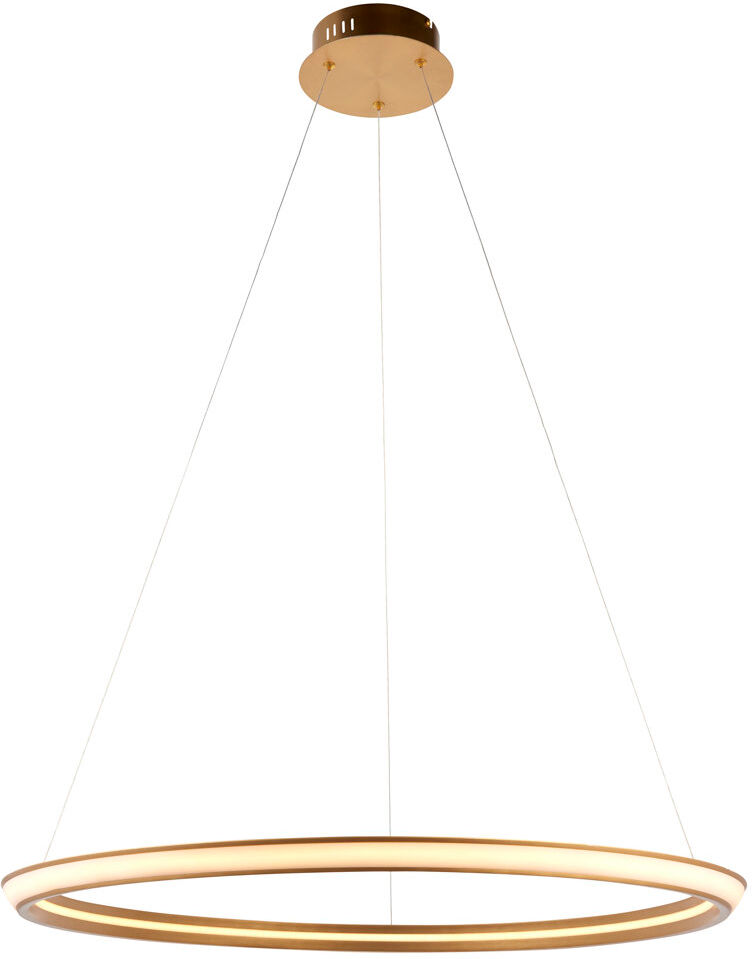 Canora Grey Antonios 1 - Light Gold LED Geometric Pendant Gold 40cm H X 75.5cm W X 75.5cm D