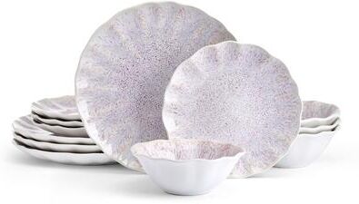 Mikasa Isla Pink 12-Piece Dinnerware Set, Service for 4 Set