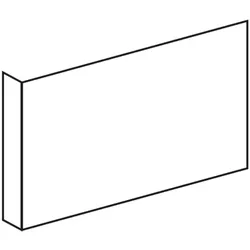 Fahnenschild unbedruckt (Biegung auf kurzer Seite)