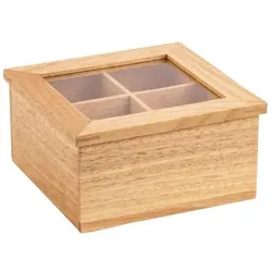 Olympia Mini Teebox aus Gummibaumholz