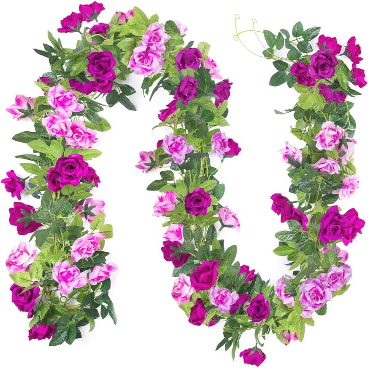 Kunstmatige Rozen Slingers voor Bruiloft en Decoratie - 3 Stuks, 7,2 Meter