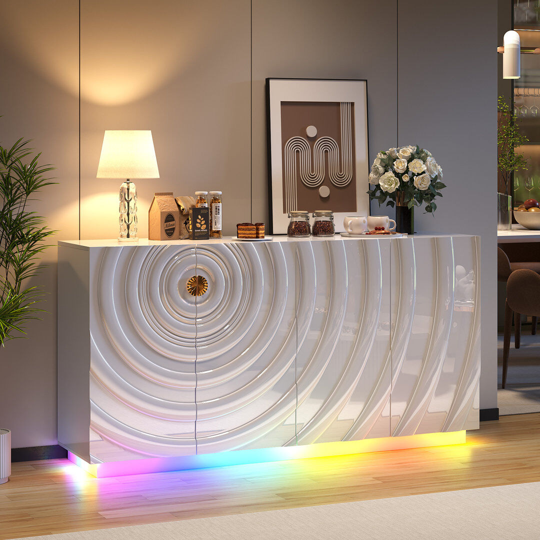 Blue Elephant 160 cm W Sideboard White 82cm H X 160cm W X 40cm D
