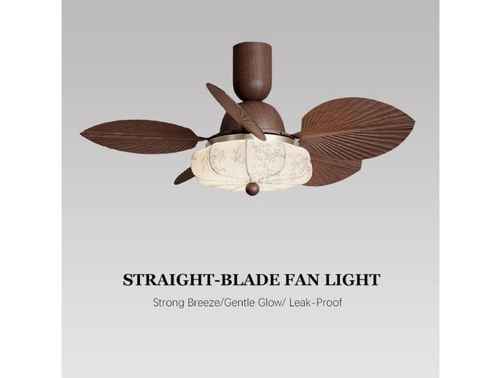 Ventilateur de plafond rétro en bois avec lumière, ventilateur de plafond vintage industriel style ferme, ventilateur de plafond LED pour salon et chambre