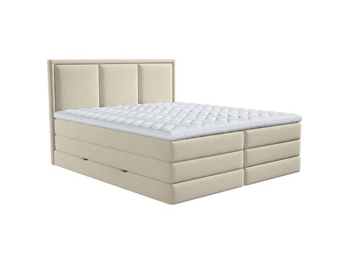 Boxspringbett Swing Webstoff Beige 140x200 cm