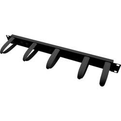VALUE 19-Zoll-Frontplatte 1HE mit 5 Kabelösen, schwarz 26.99.0346
