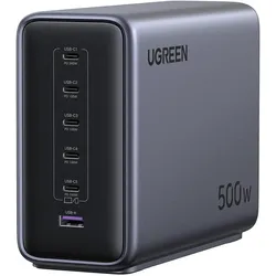 Ugreen Nexode X759 (500 W, 6 Ports), USB Ladegerät, Grau