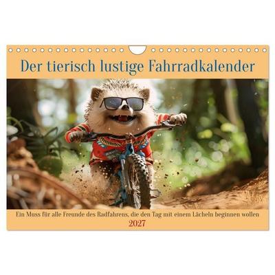 Der tierisch lustige Fahrradkalender (Wandkalender 2027 DIN A4 quer), CALVENDO Monatskalender