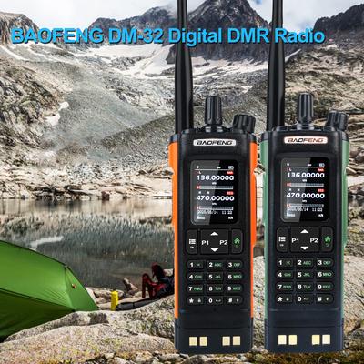 DMR Digital Dual Band Walkie Talkie With GPS & Encryption green