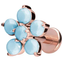 Titan Labret mit Push Fit BLUME + SYNTHETISCHE TÜRKISE
