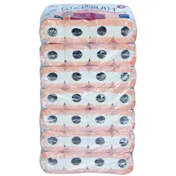 GLÜCKSBLATT Toilettenpapier Samtweich 4-lagig 56 Rollen (7 Pack à 8 Rollen) weiß