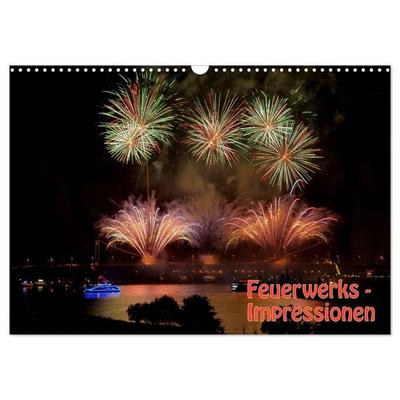 Feuerwerks - Impressionen (Wandkalender 2026 DIN A3 quer), CALVENDO Monatskalender