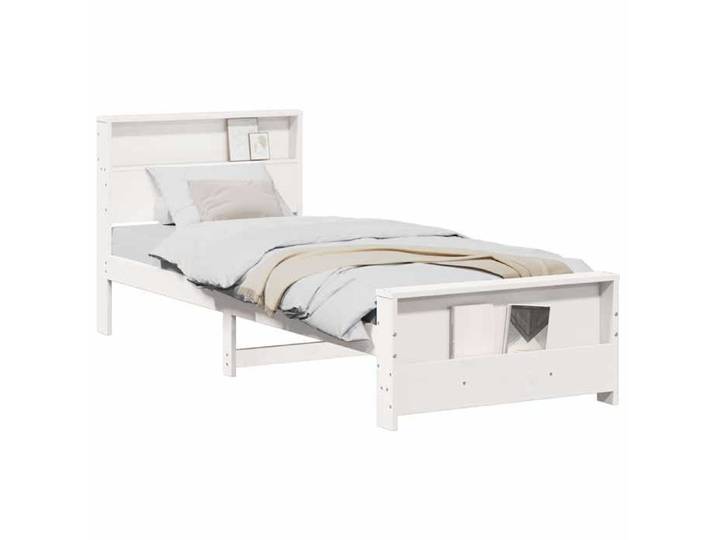 Blanc Cadre de lit Blanc 80x200 cm Bois d'ingénierie - Structure de lit LV119866