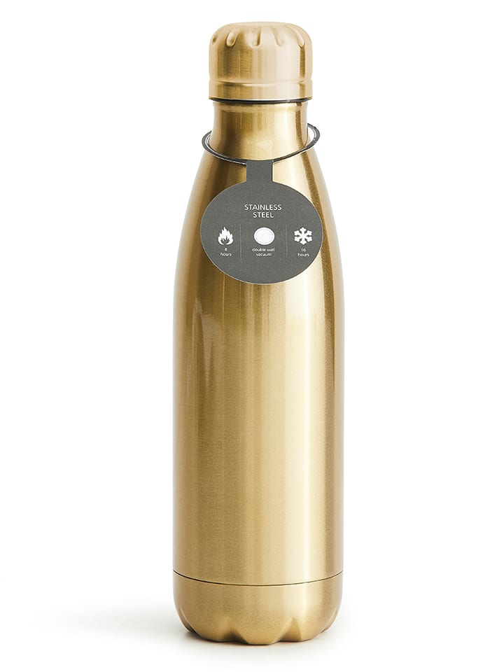 Sagaform Edelstahl-Trinkflasche ''Olle'' in Gold - 500 ml - onesize