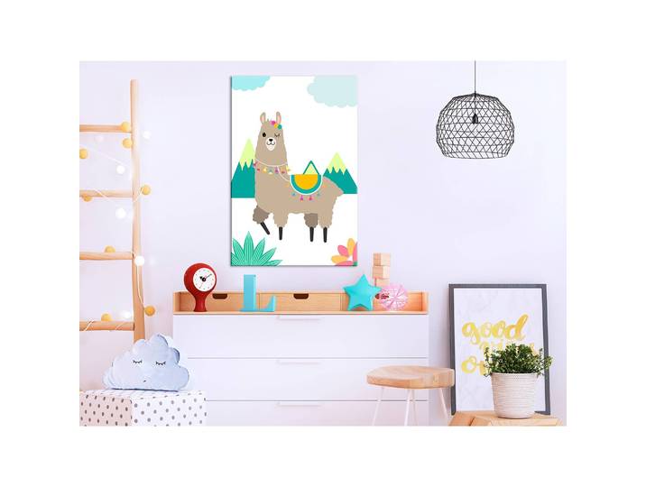 Tableau déco Unusual Lama Lin Multicolore 40 x 60cm