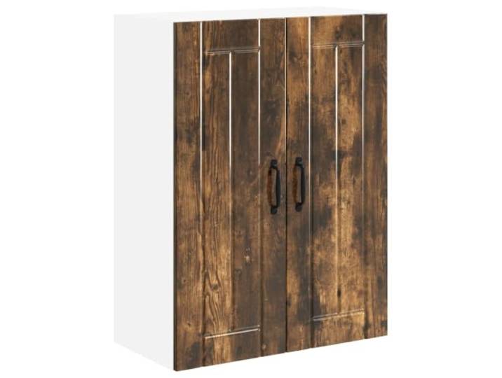 Helloshop26 Küchenschrank, rechteckig, praktisch, modern, 60 x 31 x 80 cm, aus Holz, Eiche rauchfarben, 02_0054067