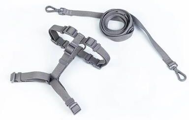 Uplift Picks Macaron Series Adjustable Dog Harness Vest And Pet Leash Set For Small And Medium Dogs gray l