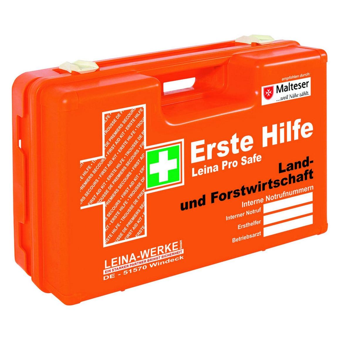 Leina WERKE Erste-Hilfe-Koffer Pro Safe Land- & Forstwirtschaft DIN 13157 orange (REF 21104)