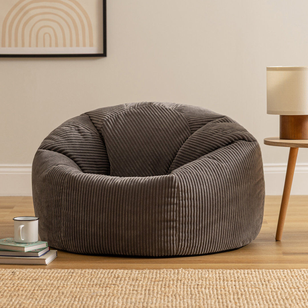 icon Kingston Beanbag Corduroy Navy Blue Charcoal Grey Medium;Large