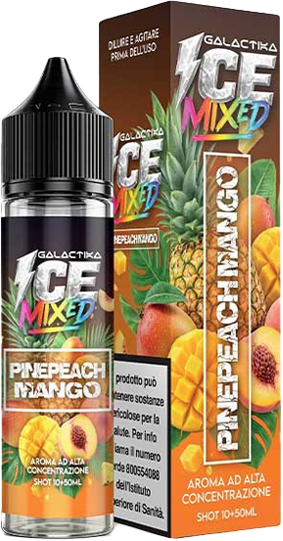 Galactika Pinepeach Mango Ice Mixed Liquido Shot 10ml Ananas Pesca Mango Ghiaccio