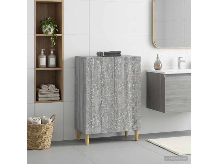 vidaXL Badezimmer Aufbewahrungsschrank DELFT Sonoma-Grau